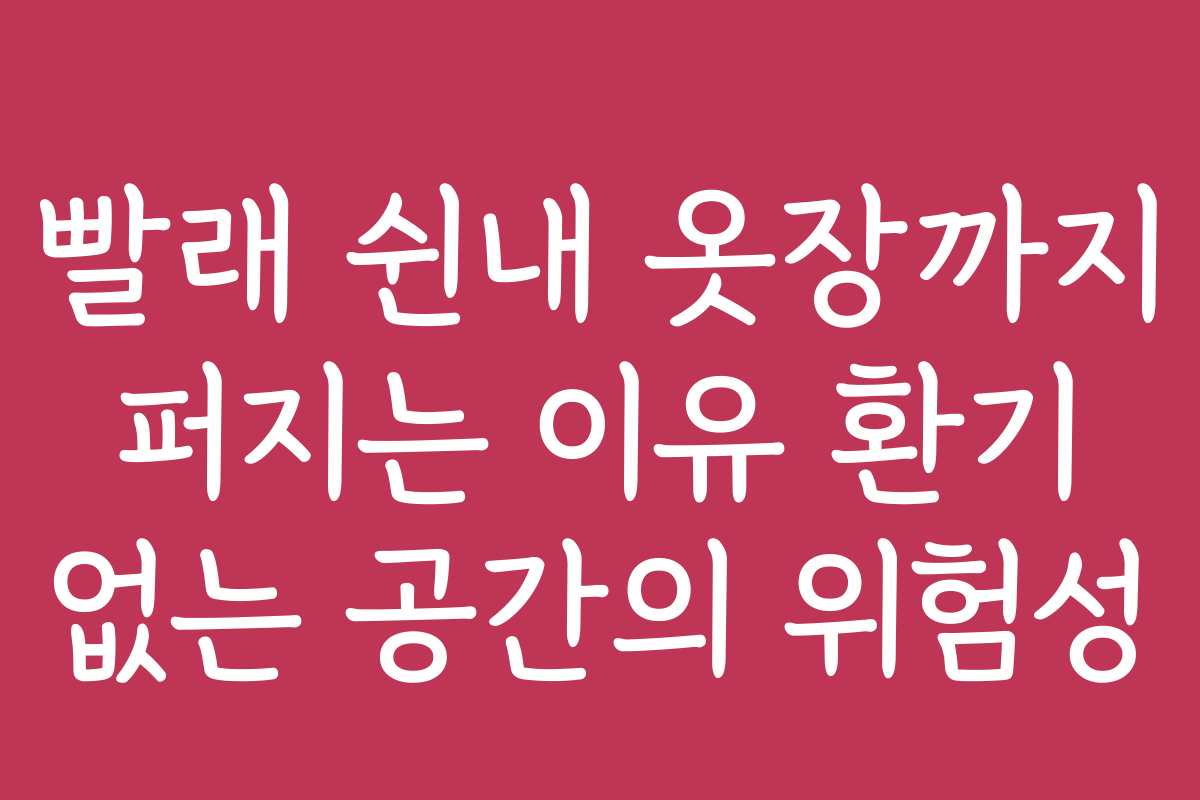 빨래 쉰내 옷장까지 퍼지는 이유 환기 없는 공간의 위험성 빨래 쉰내 옷장까지 퍼지는 이유 환기 없는 공간의 위험성