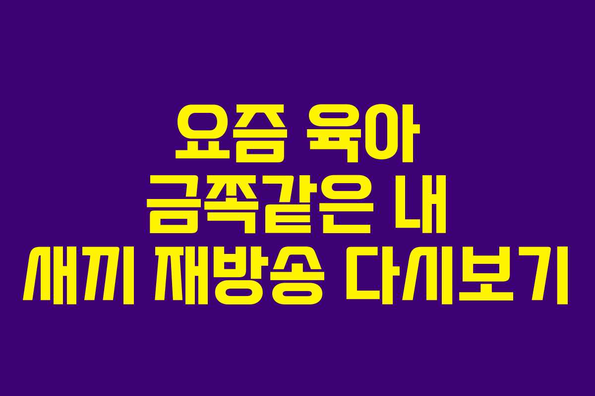 요즘 육아 금쪽같은 내 새끼 재방송 다시보기 요즘 육아 금쪽같은 내 새끼 재방송 다시보기