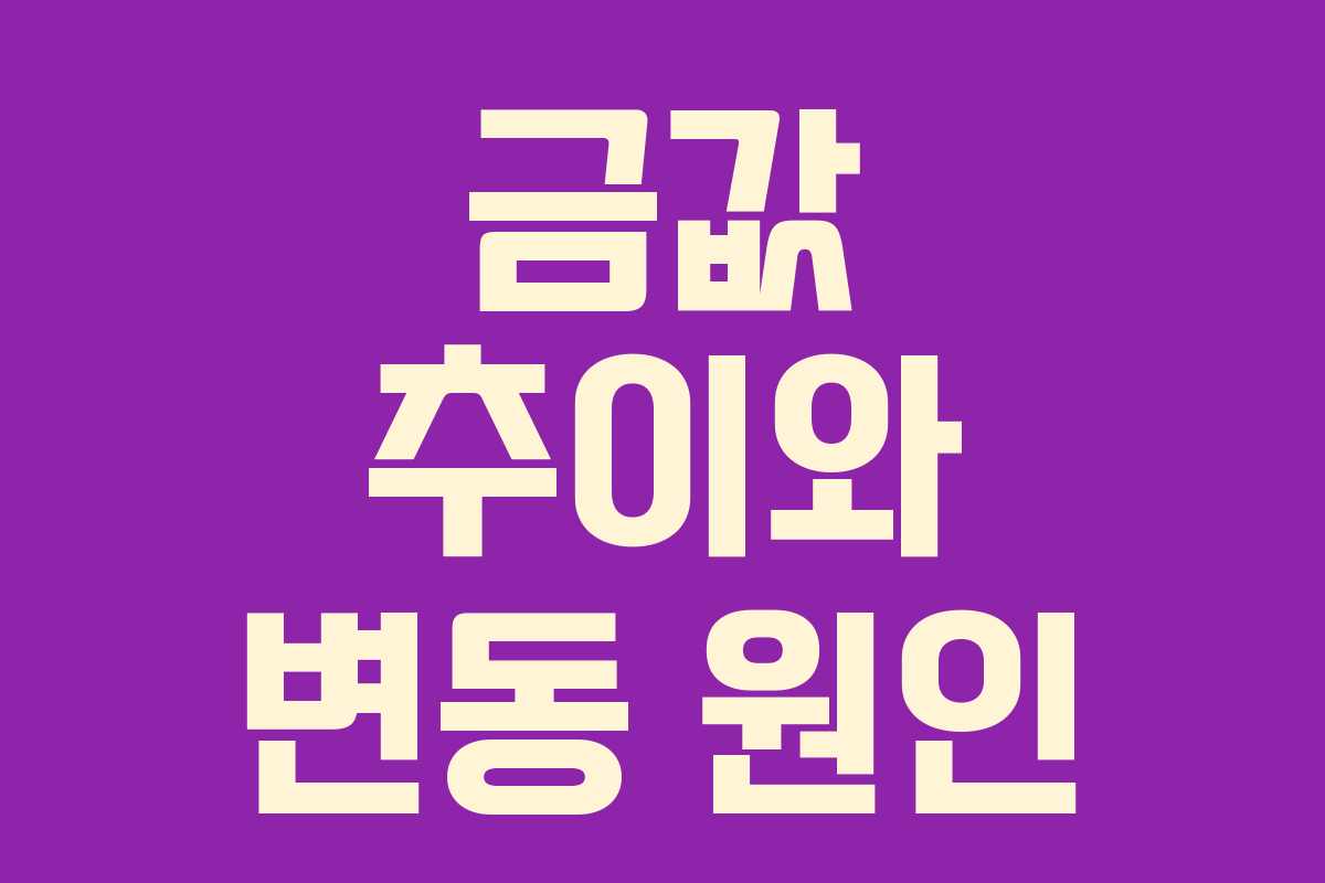 금값 추이와 변동 원인 금값 추이와 변동 원인