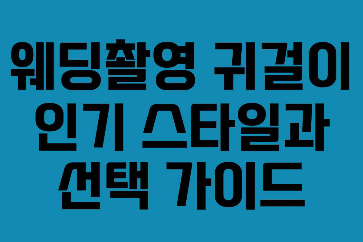 웨딩촬영 귀걸이 인기 스타일과 선택 가이드 웨딩촬영 귀걸이 인기 스타일과 선택 가이드