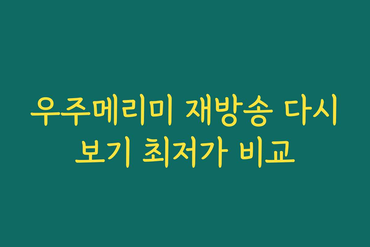우주메리미 재방송 다시보기 최저가 비교 우주메리미 재방송 다시보기 최저가 비교