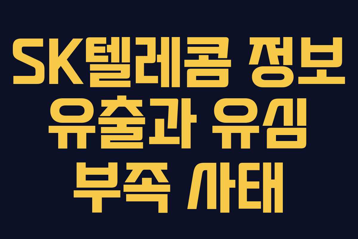 SK텔레콤 정보 유출과 유심 부족 사태