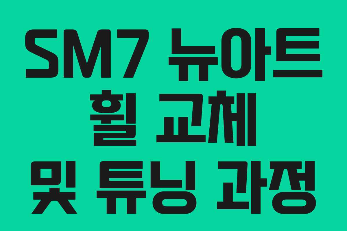 SM7 뉴아트 휠 교체 및 튜닝 과정