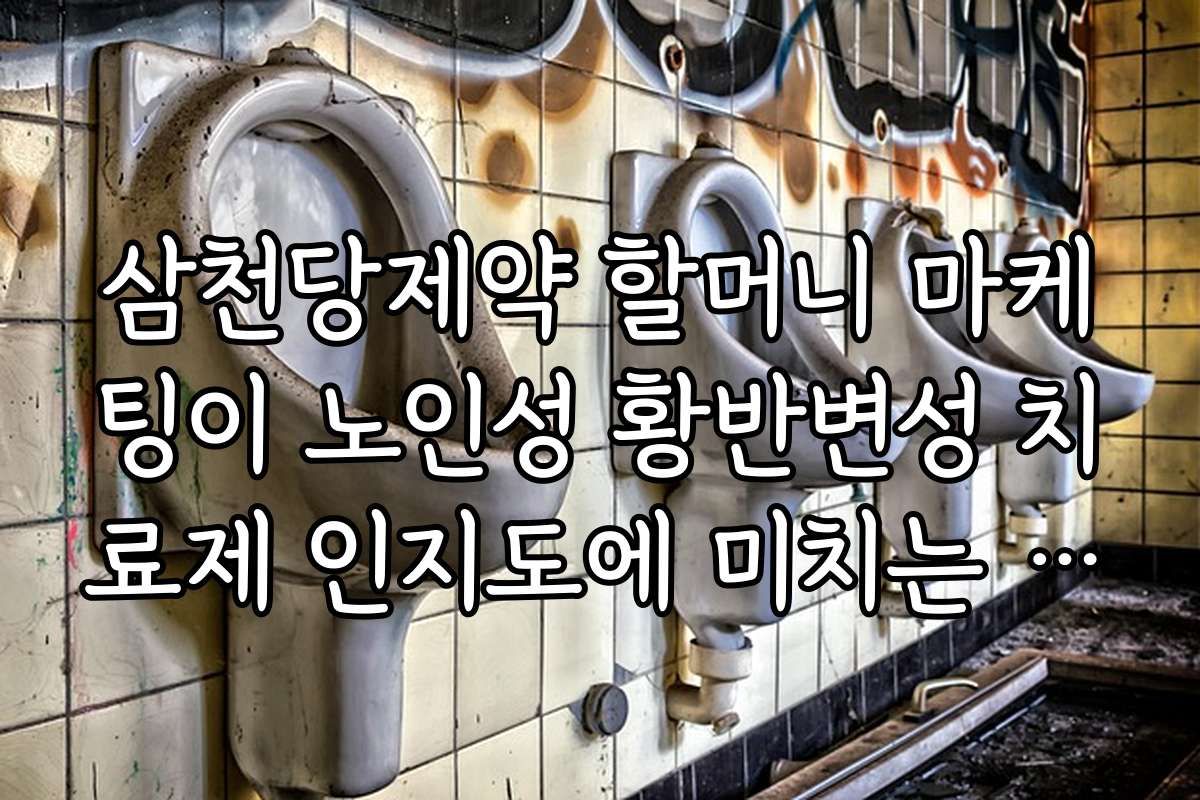 삼천당제약 할머니 마케팅이 노인성 황반변성 치료제 인지도에 미치는 영향