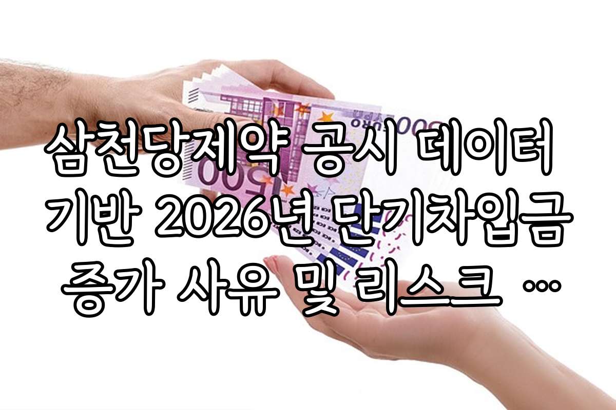 삼천당제약 공시 데이터 기반 2026년 단기차입금 증가 사유 및 리스크 분석