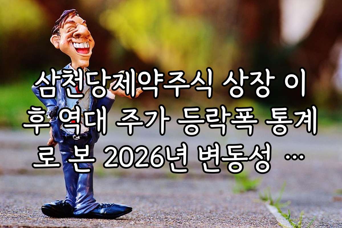 삼천당제약주식 상장 이후 역대 주가 등락폭 통계로 본 2026년 변동성 예측 결과