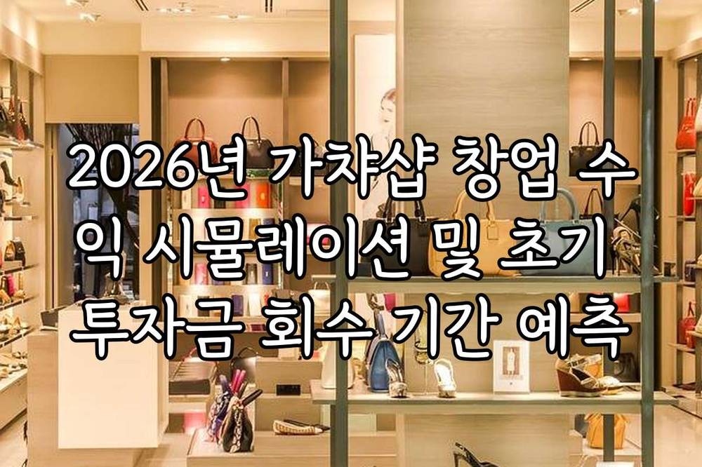 2026년 가챠샵 창업 수익 시뮬레이션 및 초기 투자금 회수 기간 예측