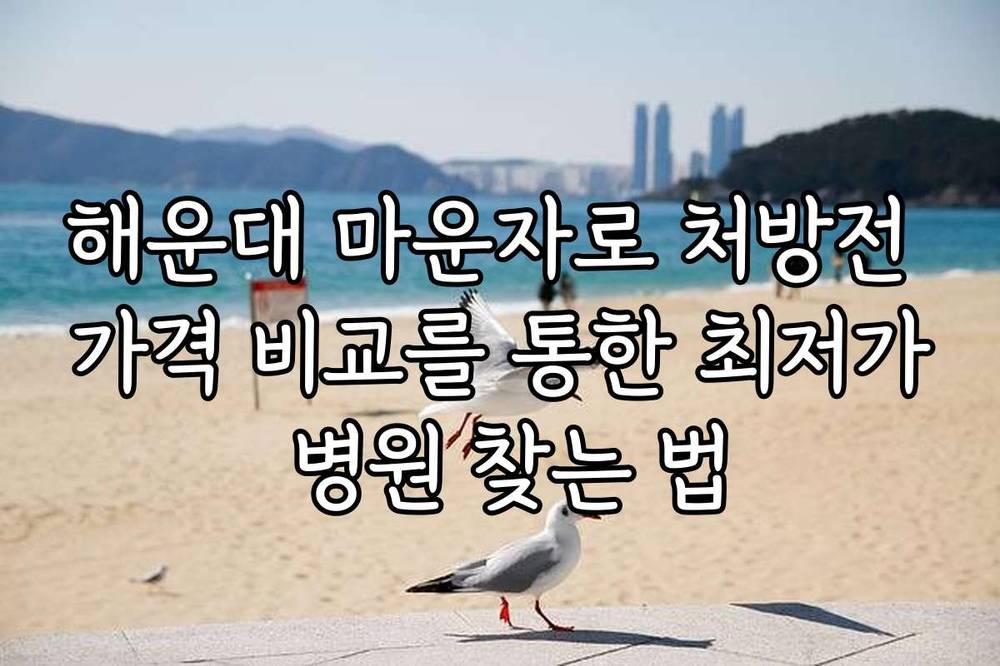 해운대 마운자로 처방전 가격 비교를 통한 최저가 병원 찾는 법