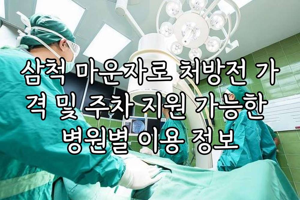 삼척 마운자로 처방전 가격 및 주차 지원 가능한 병원별 이용 정보