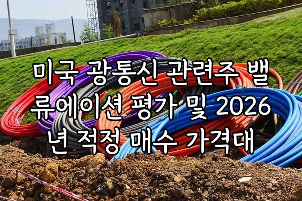 미국 광통신 관련주 밸류에이션 평가 및 2026년 적정 매수 가격대