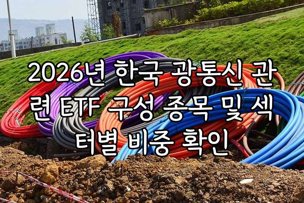 2026년 한국 광통신 관련 ETF 구성 종목 및 섹터별 비중 확인