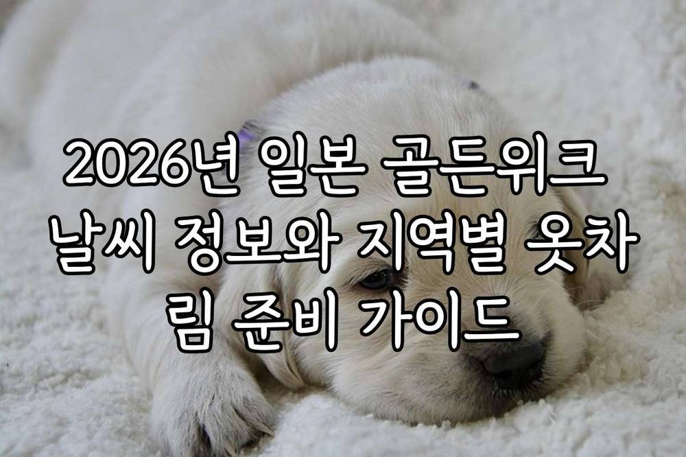 2026년 일본 골든위크 날씨 정보와 지역별 옷차림 준비 가이드