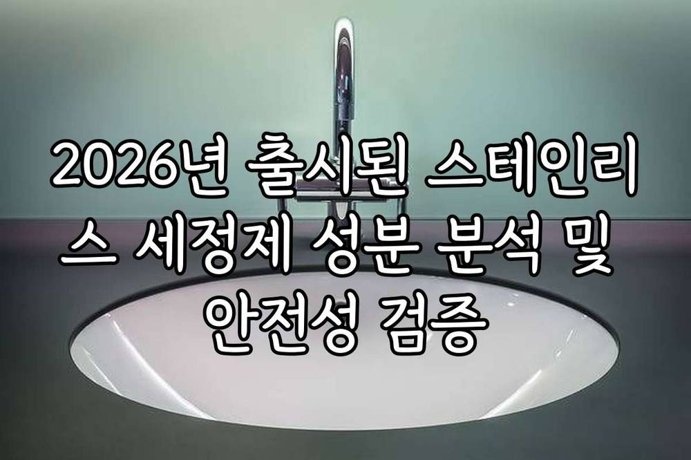 2026년 출시된 스테인리스 세정제 성분 분석 및 안전성 검증