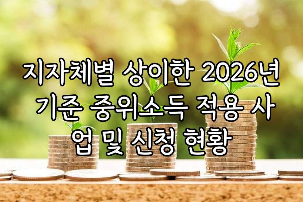 지자체별 상이한 2026년 기준 중위소득 적용 사업 및 신청 현황