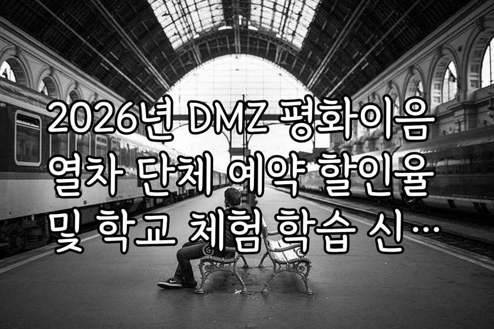 2026년 DMZ 평화이음 열차 단체 예약 할인율 및 학교 체험 학습 신청법