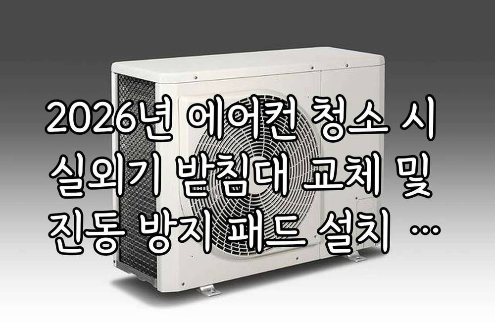 2026년 에어컨 청소 시 실외기 받침대 교체 및 진동 방지 패드 설치 비용