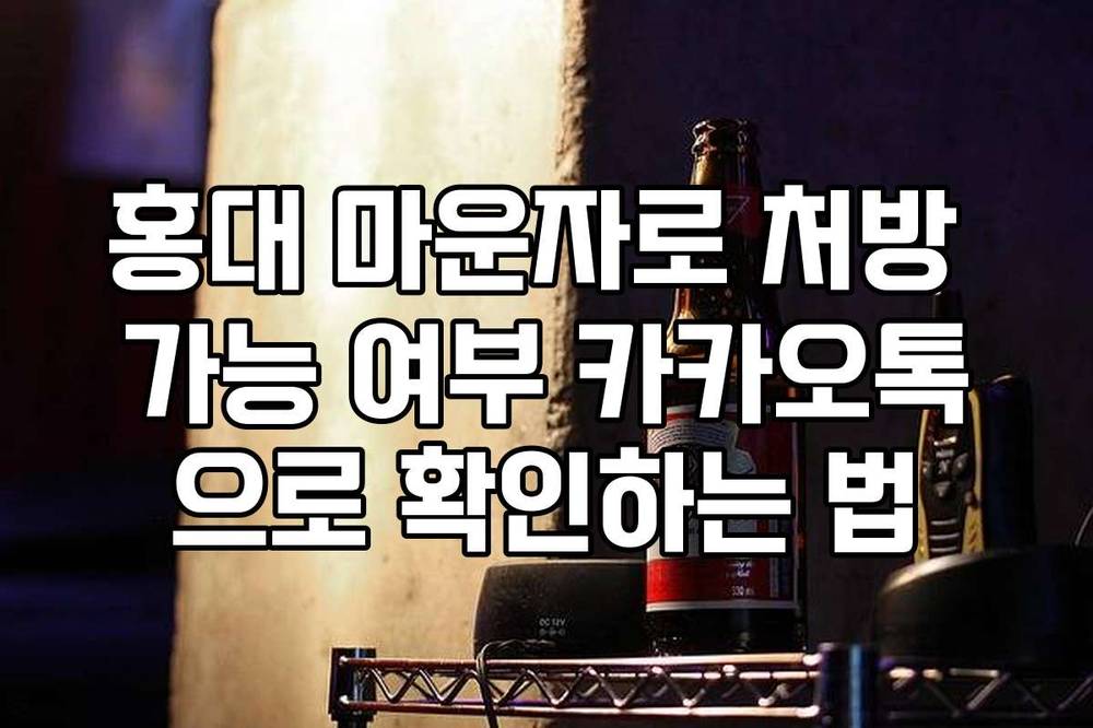 홍대 마운자로 처방 가능 여부 카카오톡으로 확인하는 법