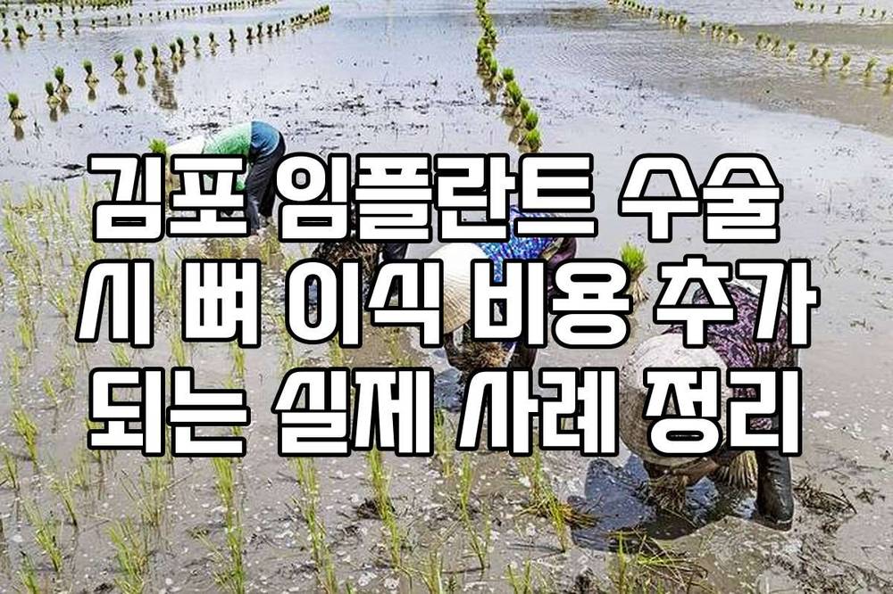 김포 임플란트 수술 시 뼈 이식 비용 추가되는 실제 사례 정리