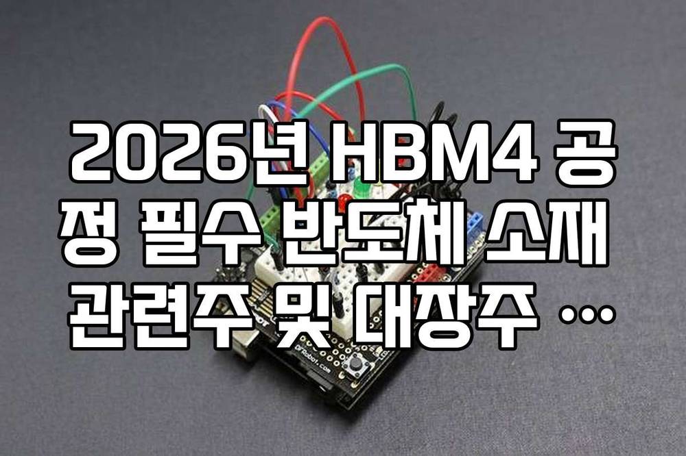 2026년 HBM4 공정 필수 반도체 소재 관련주 및 대장주 분석