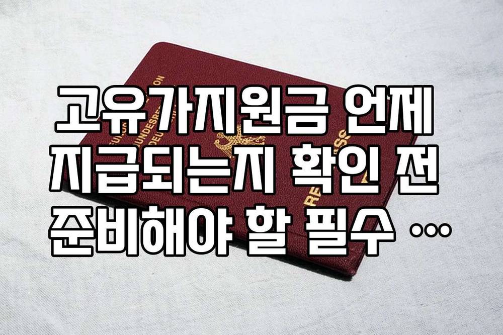 고유가지원금 언제 지급되는지 확인 전 준비해야 할 필수 서류 리스트