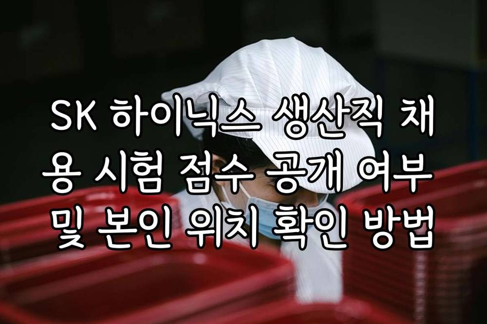 SK 하이닉스 생산직 채용 시험 점수 공개 여부 및 본인 위치 확인 방법