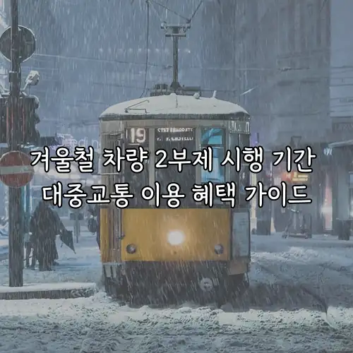 겨울철 차량 2부제 시행 기간 대중교통 이용 혜택 가이드