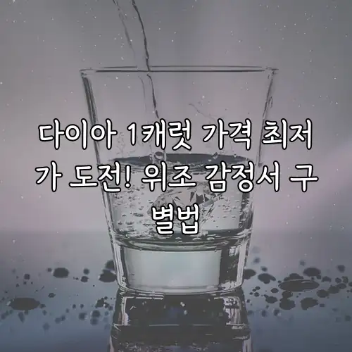다이아 1캐럿 가격 최저가 도전! 위조 감정서 구별법