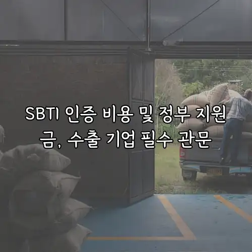 SBTI 인증 비용 및 정부 지원금, 수출 기업 필수 관문