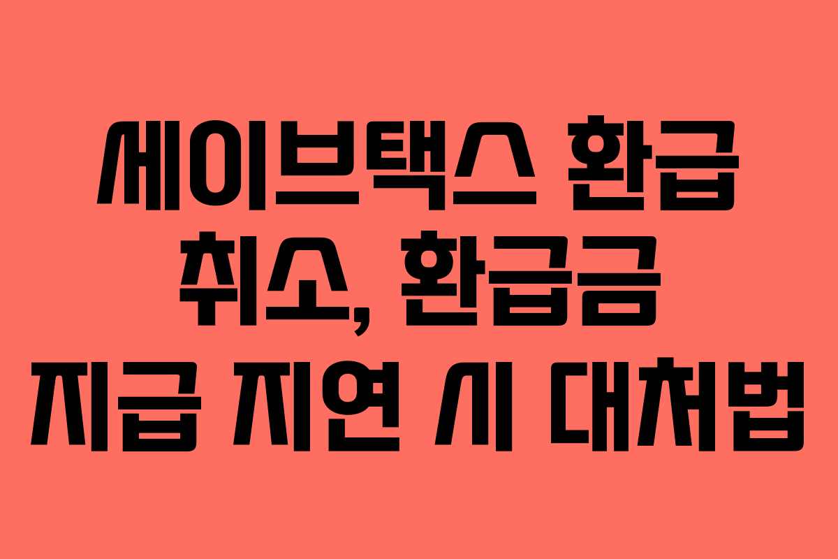세이브택스-환급-취소,-환급금-지급-지연-시-대처법