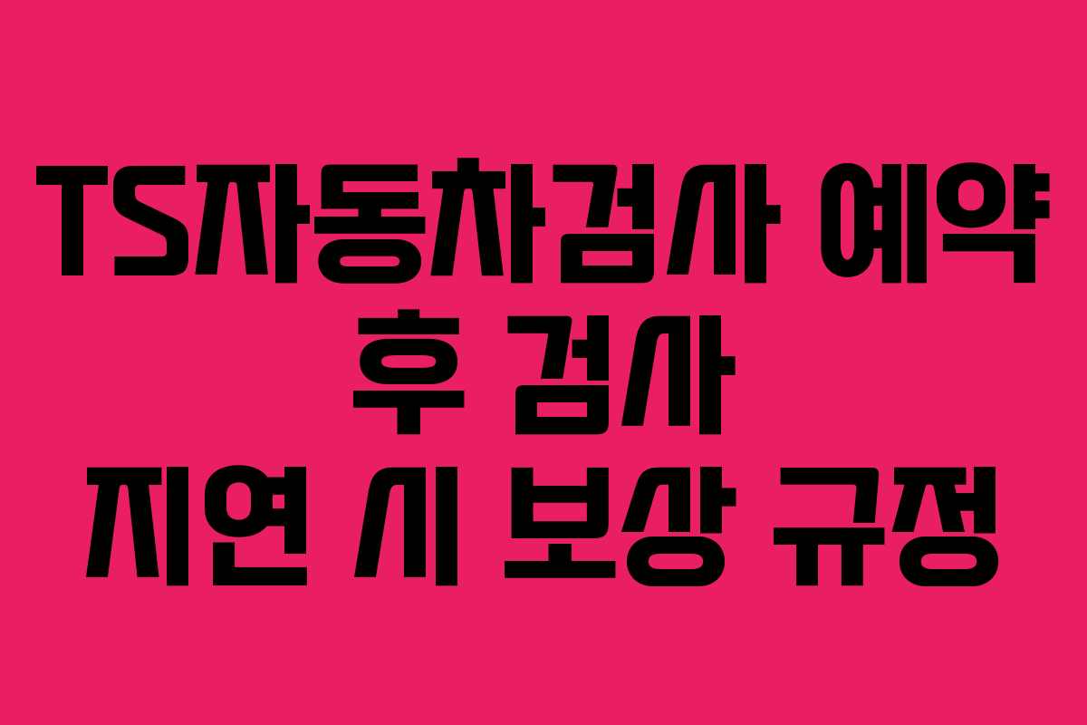 TS자동차검사-예약-후-검사-지연-시-보상-규정
