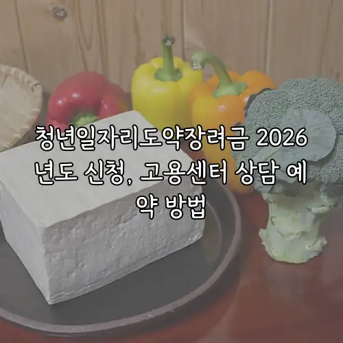 청년일자리도약장려금 2026년도 신청, 고용센터 상담 예약 방법