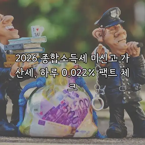 2026 종합소득세 미신고 가산세, 하루 0.022% 팩트 체크