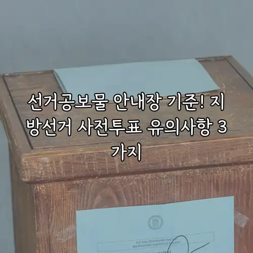 선거공보물 안내장 기준! 지방선거 사전투표 유의사항 3가지