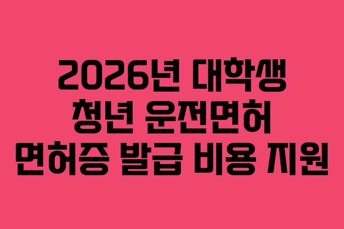 2026년-대학생-청년-운전면허-면허증-발급-비용-지원
