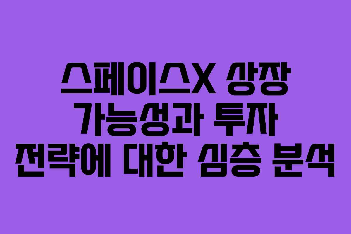 스페이스X-상장-가능성과-투자-전략에-대한-심층-분석