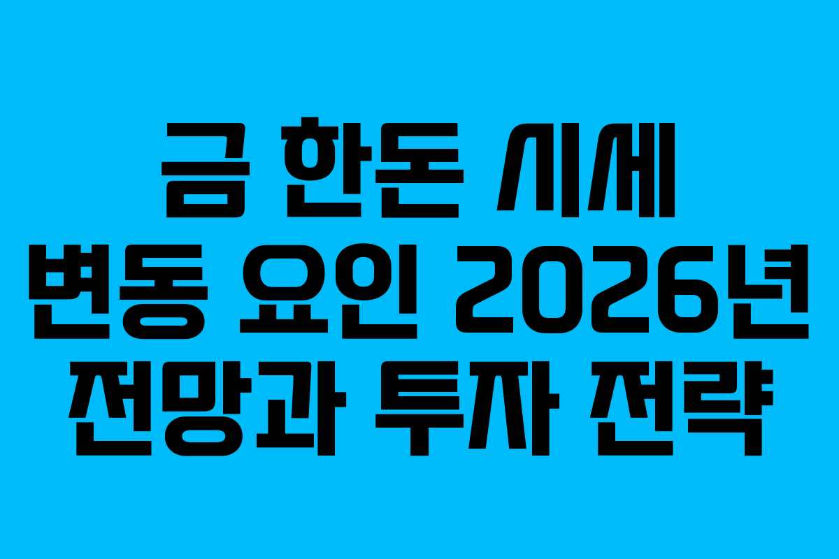 금-한돈-시세-변동-요인-2026년-전망과-투자-전략
