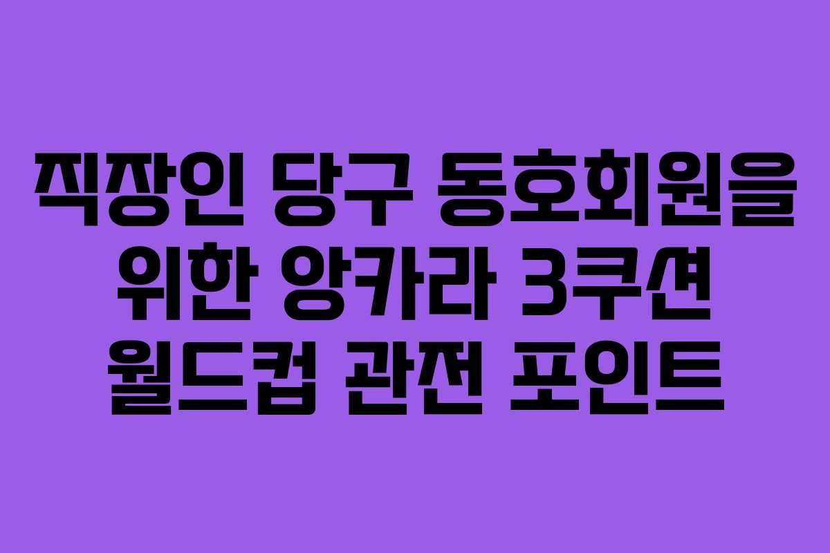 직장인-당구-동호회원을-위한-앙카라-3쿠션-월드컵-관전-포인트